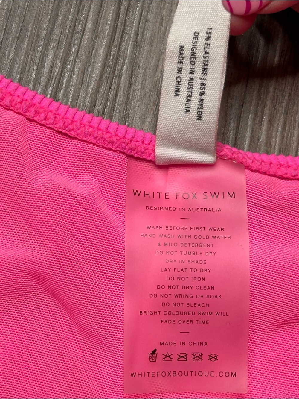White Fox Ribbed Bikini Bottom - Picture 3 of 7